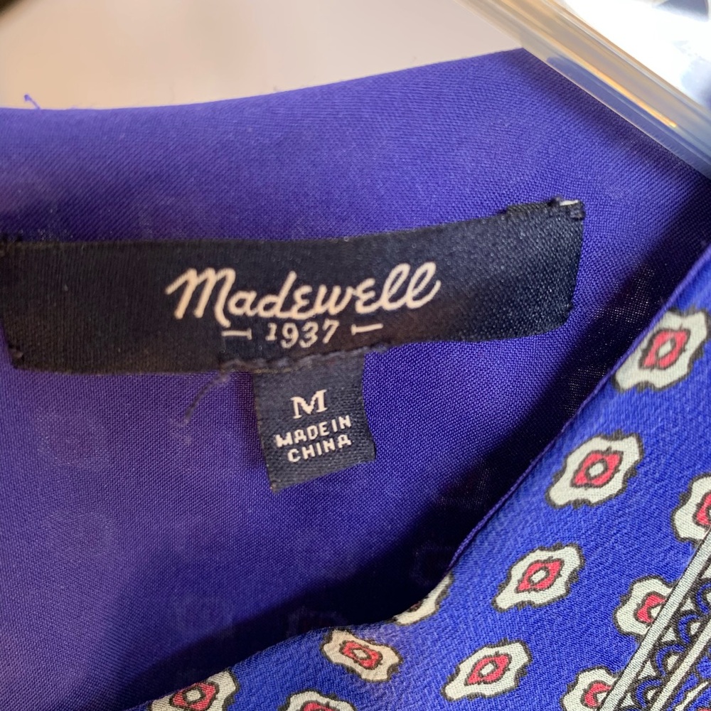 Madewell Silk Tee Dress in Ascot Grid - Picture 5 of 6
